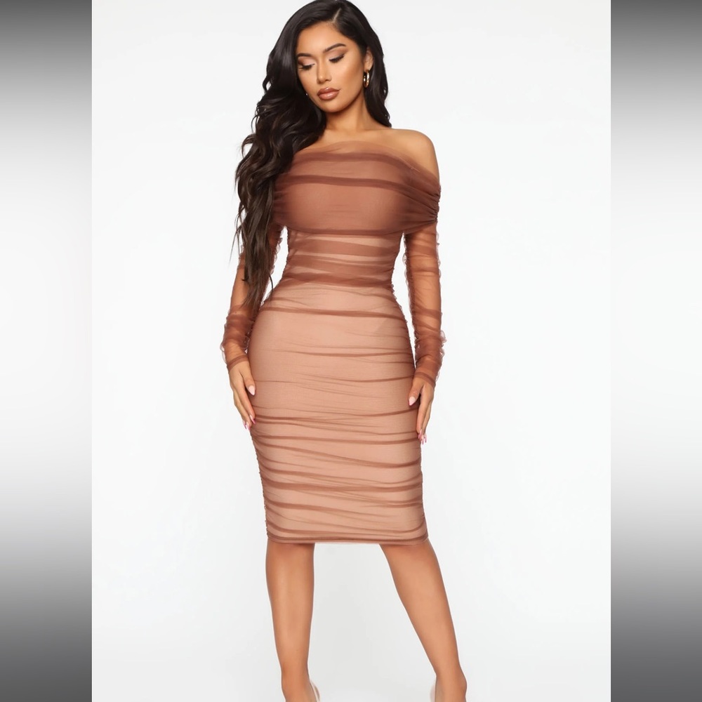 NWT Fashion Nova Ruched & Ready Bandage Dress